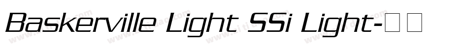 Baskerville Light SSi Light字体转换